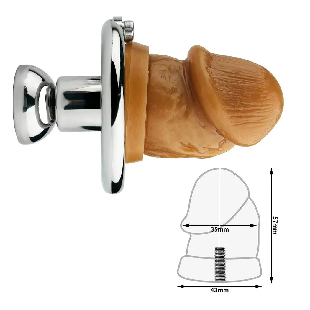 Wearable Sissy Chastity Belt Cage with Realistic Dildo