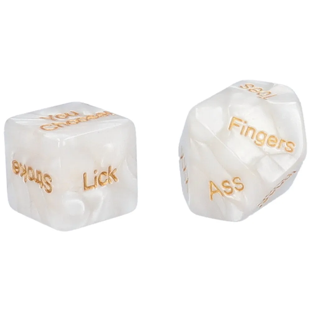White & Gold Sex Dice