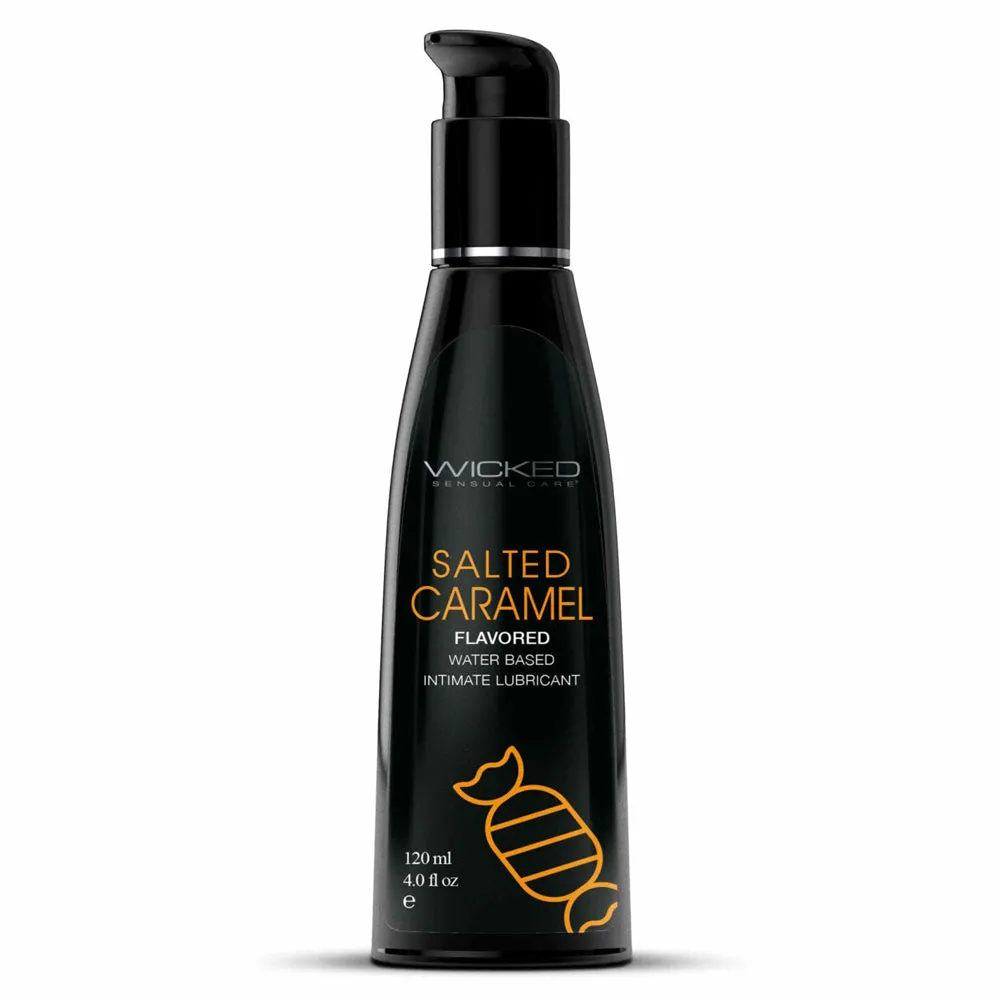 Wicked Aqua Flavoured Water-Based Lubricant - Salted Caramel