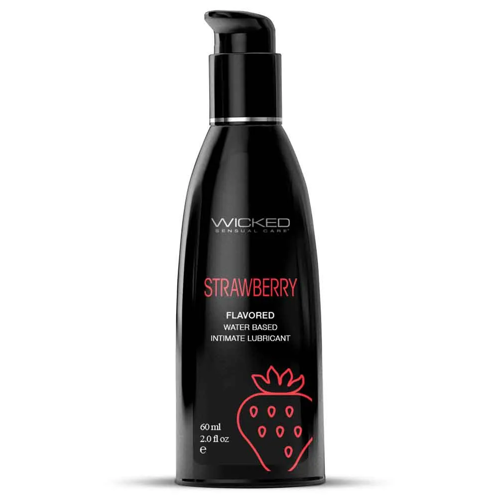 Wicked Aqua Flavoured Water-Based Lubricant - Strawberry