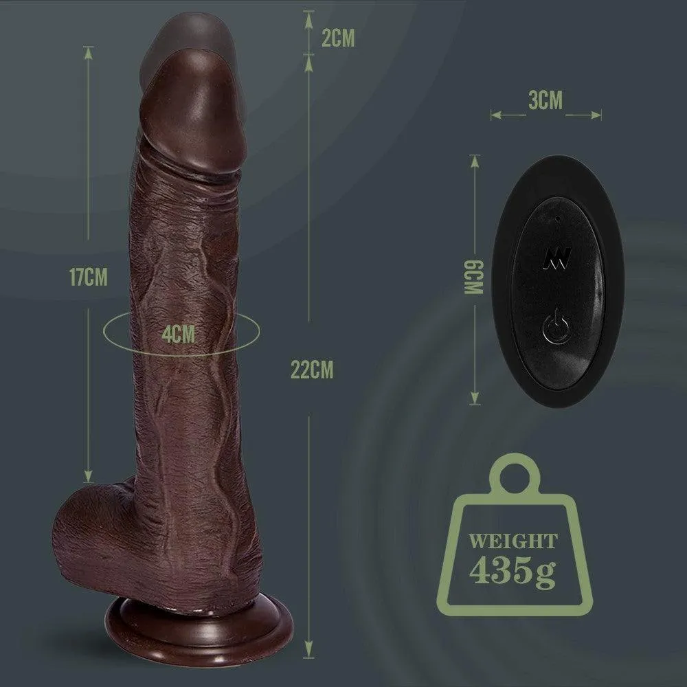 Wireless Remote Control 5 Thrusting 10 Vibrating Rotating Dildo BBC