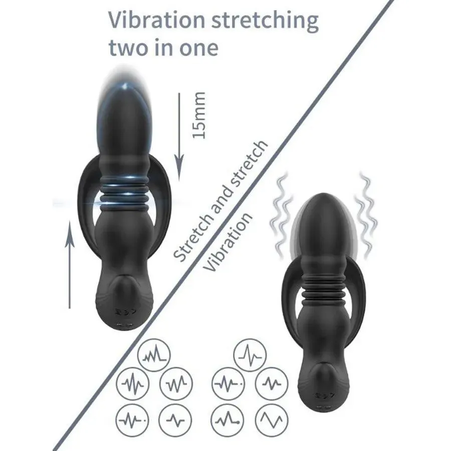 Wireless Thrusting Prostate Massager with Cock Ring