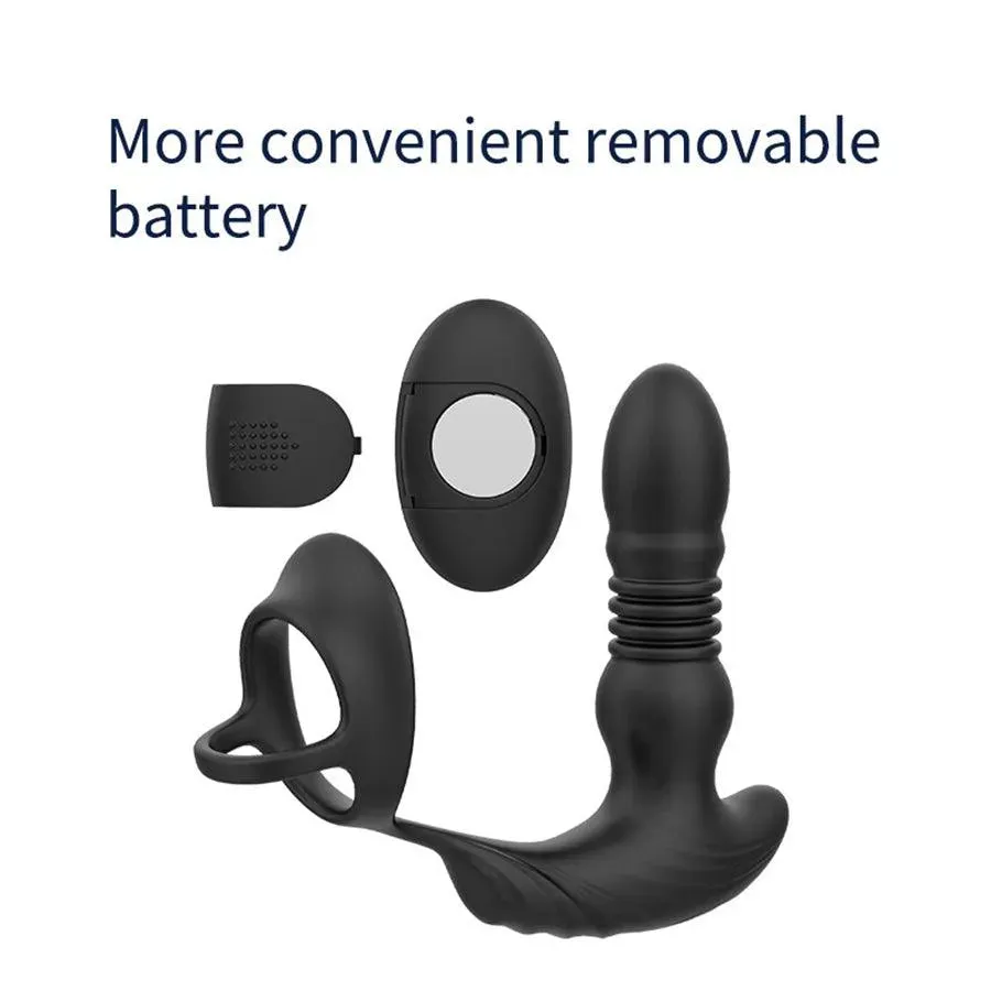 Wireless Thrusting Prostate Massager with Cock Ring