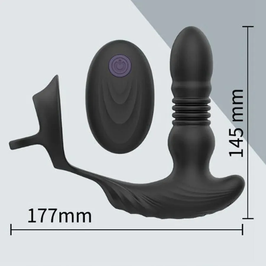 Wireless Thrusting Prostate Massager with Cock Ring